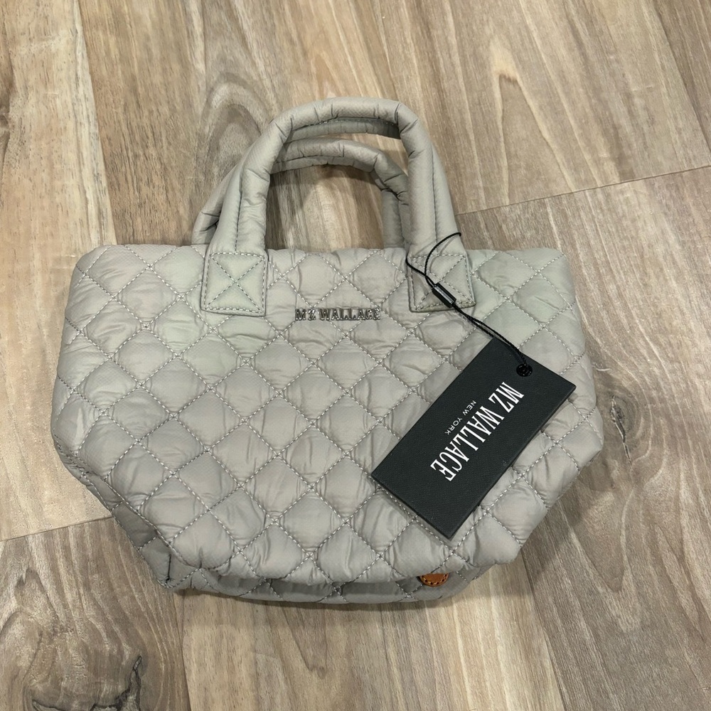 MZ Wallace micro sutton gray bag without long strap